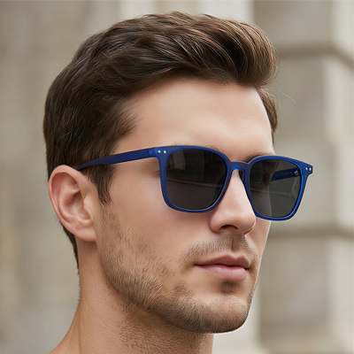 Eyejack Blue Square Sunglasses for Men & Women (15902CL1057)