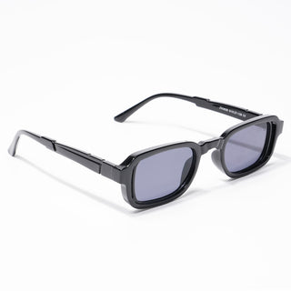 Eyejack Oval Sunglasses for Men & Women (Black Lens | Shine Black Frame - 3636CL500-C1)