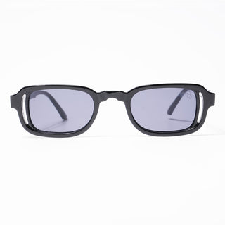 Eyejack Oval Sunglasses for Men & Women (Black Lens | Shine Black Frame - 3636CL500-C1)