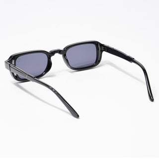 Eyejack Oval Sunglasses for Men & Women (Black Lens | Shine Black Frame - 3636CL500-C1)