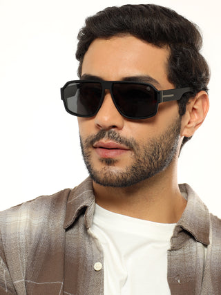 Eyejack Black Wayfarer Polarized Sunglasses for Men & Women (3710PCL1202)