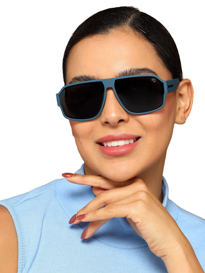 Eyejack Blue Wayfarer Polarized Sunglasses for Men & Women (3710PCL1204)