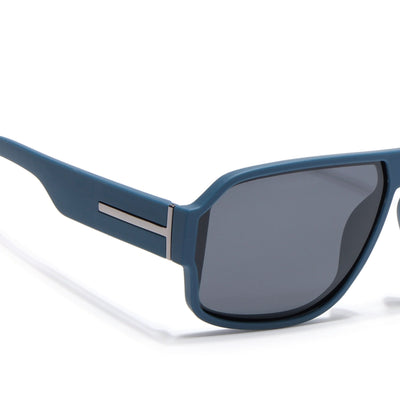 Eyejack Blue Wayfarer Polarized Sunglasses for Men & Women (3710PCL1204)