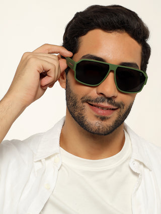 Eyejack Green Wayfarer Polarized Sunglasses for Men & Women (3710PCL1205)