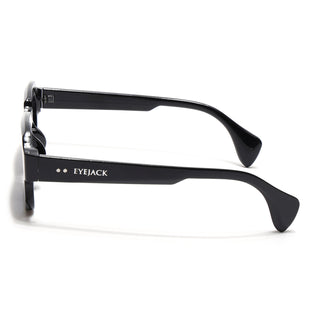 Eyejack Black Round Sunglasses for Men & Women (3717CL990)