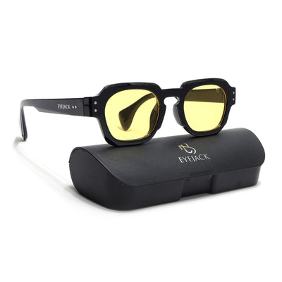 Milan - Black Round Sunglasses I Yellow Lense (3717CL991)