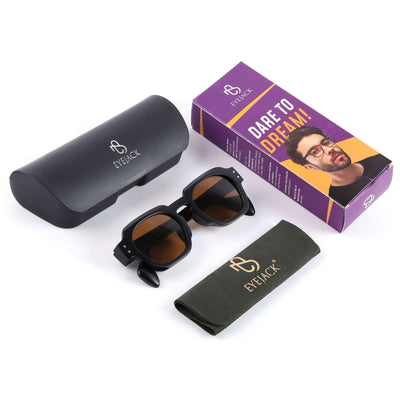 Milan - Black Round Sunglasses I Brown Lense (3717CL992)