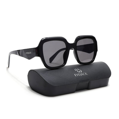 Eyejack Black Oversize Sunglasses for Women (3732CL994)