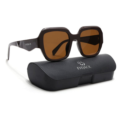 Eyejack Brown Oversize Sunglasses for Women (3732CL995)