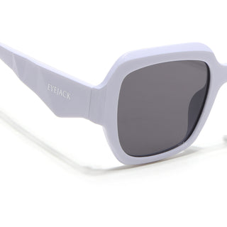 Eyejack White Oversize Sunglasses for Women (3732CL997)