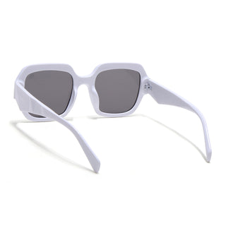 Eyejack White Oversize Sunglasses for Women (3732CL997)