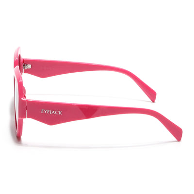 Eyejack Hot Pink Oversize Sunglasses for Women (3732CL998)