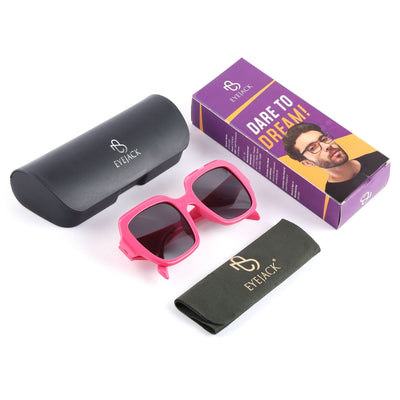 Eyejack Hot Pink Oversize Sunglasses for Women (3732CL998)