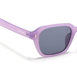 Eyejack Purple Square Sunglasses for Men & Women (3740CL1002)