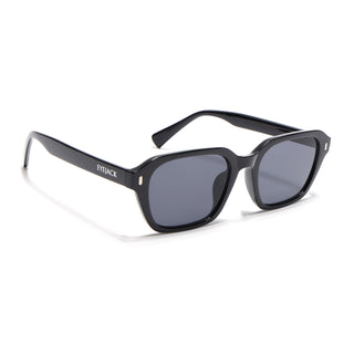 Eyejack Black Square Sunglasses for Men & Women (3740CL999)