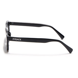 Eyejack Black Square Sunglasses for Men & Women (3740CL999)