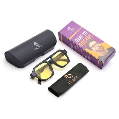 Solar - Yellow Lense I Shine Black Sunglasses - 3753CL508-C3