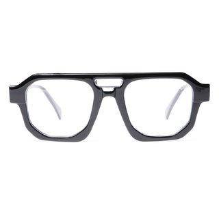 Eyejack Shine Black Square Eyeglasses for Men & Women (3753CL510-C1)