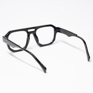 Eyejack Shine Black Square Eyeglasses for Men & Women (3753CL510-C1)