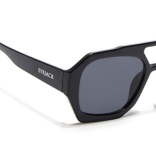 Eyejack Black Wayfarer Sunglasses for Men & Women (3761CL1003)