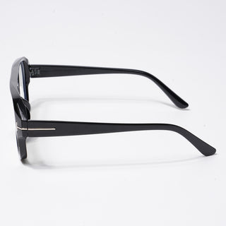 Eyejack Shine Black Square Eyeglasses for Men & Women (3793CL516-C1)