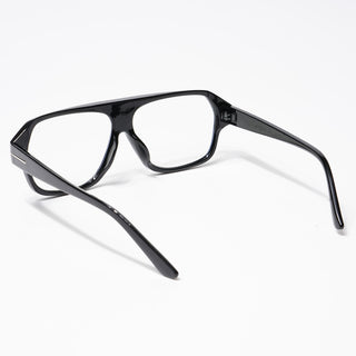 Eyejack Shine Black Square Eyeglasses for Men & Women (3793CL516-C1)