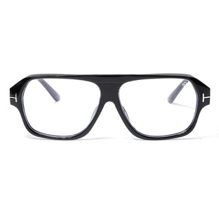 Eyejack Shine Black Square Eyeglasses for Men & Women (3793CL516-C1)