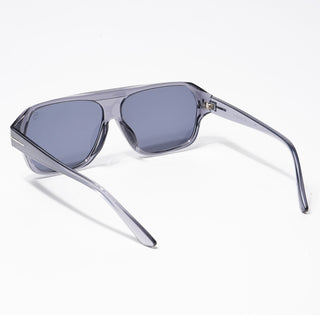 Eyejack Square Sunglasses for Men & Women (Grey Lens | Grey Frame - 3793CL513-C2)