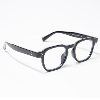 Eyejack Shine Black Square Eyeglasses for Men & Women (3797CL521-C1)