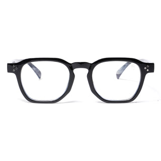 Eyejack Shine Black Square Eyeglasses for Men & Women (3797CL521-C1)