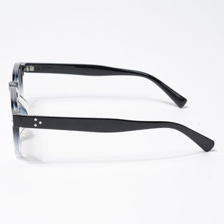 Eyejack Black & Transparent Square Eyeglasses for Men & Women (3797CL522-C2)