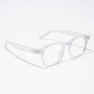 Eyejack Transparent Square Eyeglasses for Men & Women (3797CL523-C3)