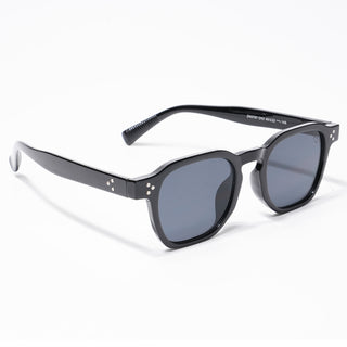 Eyejack Square Sunglasses for Men & Women (Black Lens | Shine Black Frame - 3797CL518-C1)