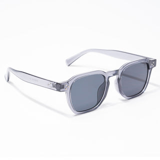 Eyejack Square Sunglasses for Men & Women (Grey Lens | Grey Frame - 3797CL519-C2)