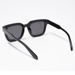 Eyejack Square Sunglasses for Men & Women (Black Lens | Shine Black Frame - 3803CL525-C1)