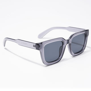 Eyejack Square Sunglasses for Men & Women (Grey Lens | Grey Frame - 3803CL526-C2)