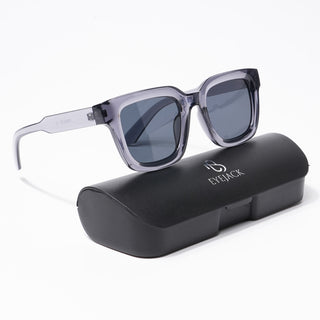 Eyejack Square Sunglasses for Men & Women (Grey Lens | Grey Frame - 3803CL526-C2)