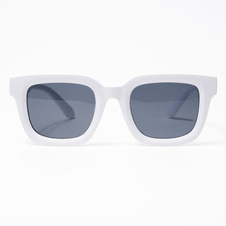 Eyejack Square Sunglasses for Men & Women (Black Lens | White Frame - 3803CL527-C4)