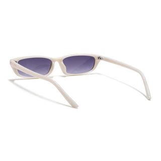 Eyejack White Rectangle Sunglasses for Women (3972CL1023)