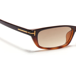 Eyejack Black & Brown Rectengle Sunglasses for Women (3972CL1024)