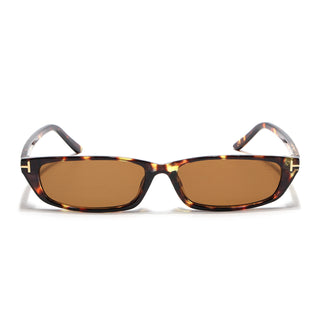 Eyejack Demi Brown Rectengle Sunglasses for Women (3972CL1025)