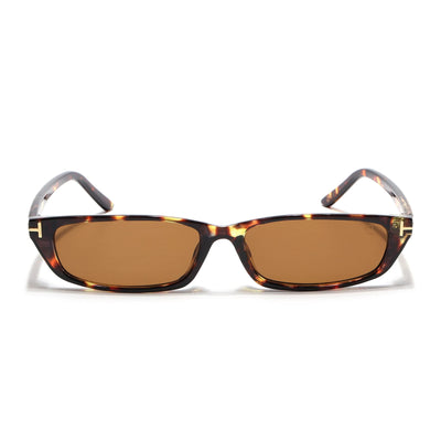 Eyejack Demi Brown Rectangle Sunglasses for Women (3972CL1025)