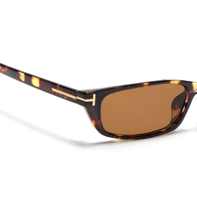 Eyejack Demi Brown Rectangle Sunglasses for Women (3972CL1025)