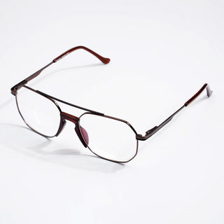 EyeJack DISK Brown Wayfarer Eyeglasses for Men & Women (128608CL211-C5)