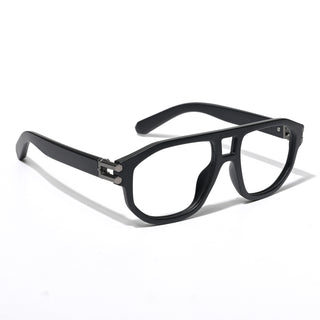 EyeJack Astra Matt Black Wayfarer Eyeglasses for Men & Women (82104CL585-C1)