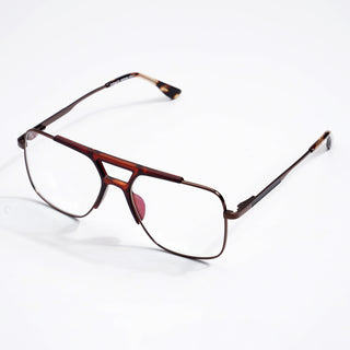 EyeJack DISK Brown Wayfarer Eyeglasses for Men & Women (128610CL221-C3)