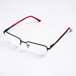 EyeJack DISK Brown & Black Half Rim Eyeglasses for Men & Women (128612CL232-C4)