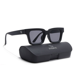 Eyejack Black Square Sunglasses for Men & Women (4834CL1193)