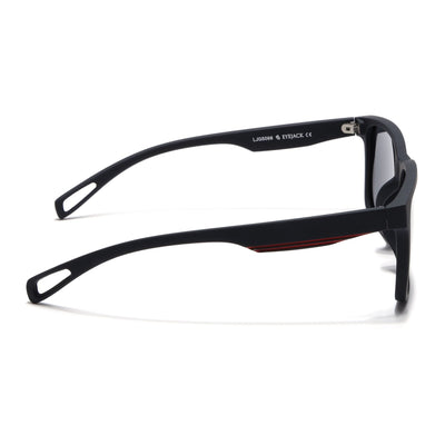 Eyejack Black Wayfarer Polarized Sunglasses for Men & Women (5066PCL1239)