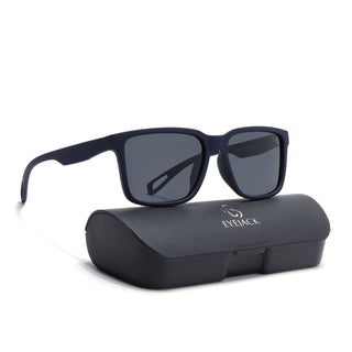 Eyejack Navy Blue Wayfarer Polarized Sunglasses for Men & Women (5066PCL1240)